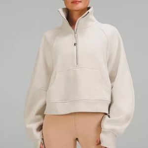Lululemon Scuba funnel neck sweatshirt xs/s Natural Ivory NWT